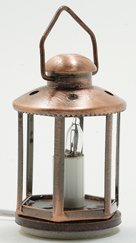 Dollhouse miniature COPPER LANTERN, 12V